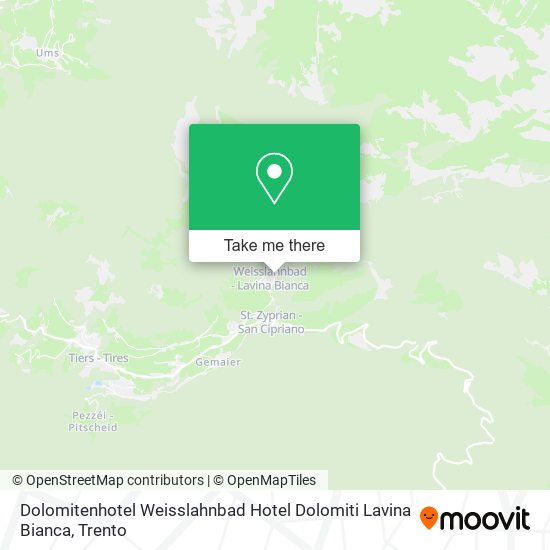 Dolomitenhotel Weisslahnbad Hotel Dolomiti Lavina Bianca map