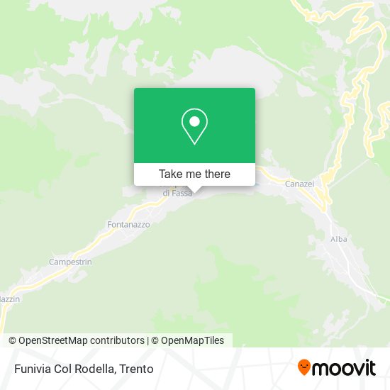 Funivia Col Rodella map