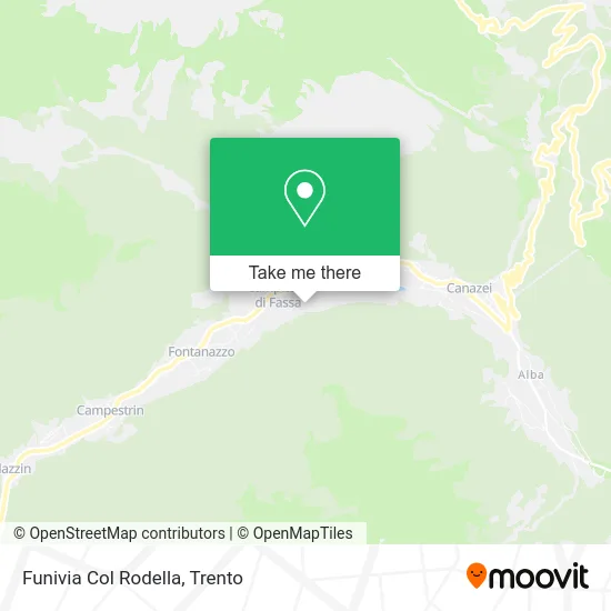 Funivia Col Rodella map