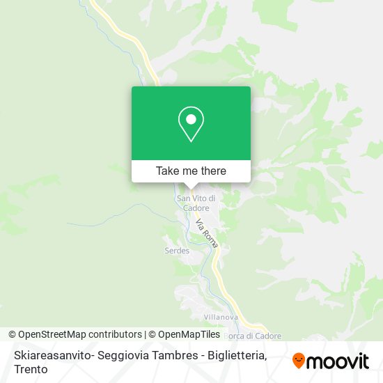 Skiareasanvito- Seggiovia Tambres - Biglietteria map