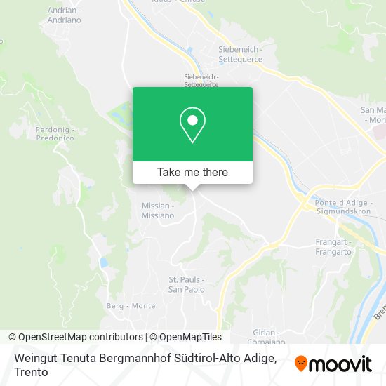 Weingut Tenuta Bergmannhof Südtirol-Alto Adige map