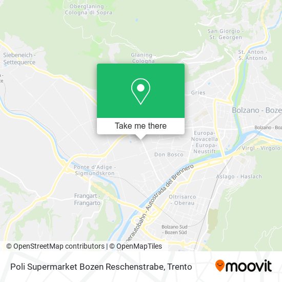 Poli Supermarket Bozen Reschenstrabe map