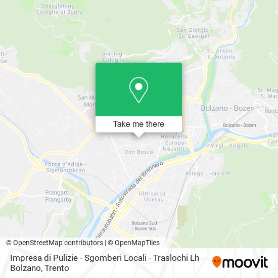 Impresa di Pulizie - Sgomberi Locali - Traslochi Lh Bolzano map