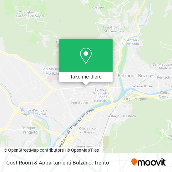 Cost Room & Appartamenti Bolzano map