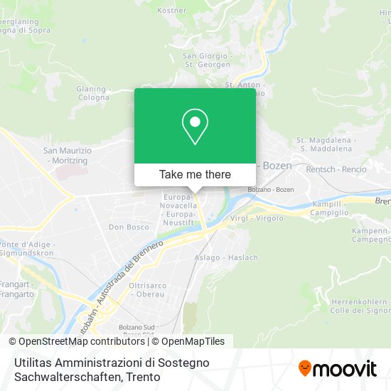 Utilitas Amministrazioni di Sostegno Sachwalterschaften map