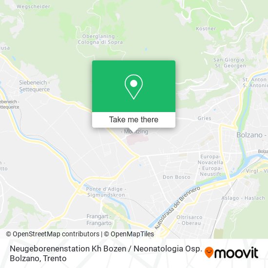 Neugeborenenstation Kh Bozen / Neonatologia Osp. Bolzano map