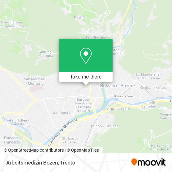 Arbeitsmedizin Bozen map