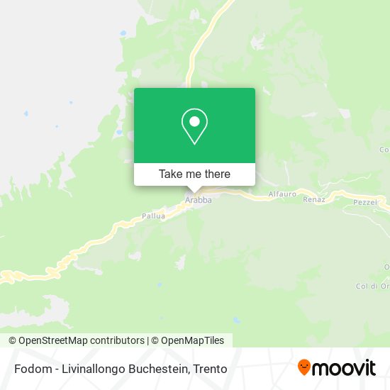 Fodom - Livinallongo Buchestein map