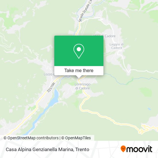 Casa Alpina Genzianella Marina map