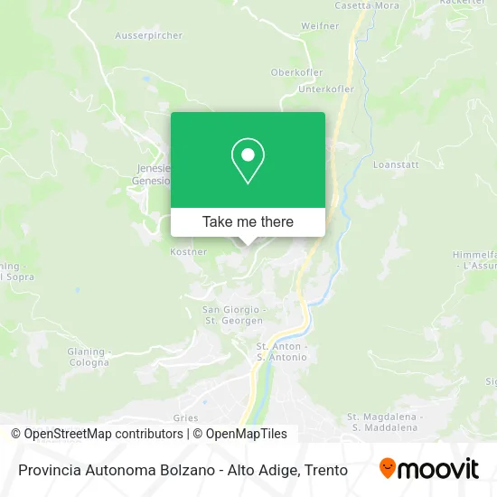 Provincia Autonoma Bolzano - Alto Adige map