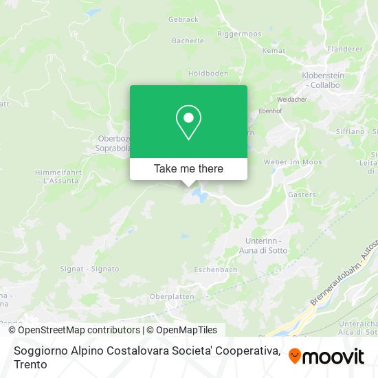 Soggiorno Alpino Costalovara Societa' Cooperativa map