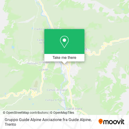 Gruppo Guide Alpine Aociazione fra Guide Alpine map
