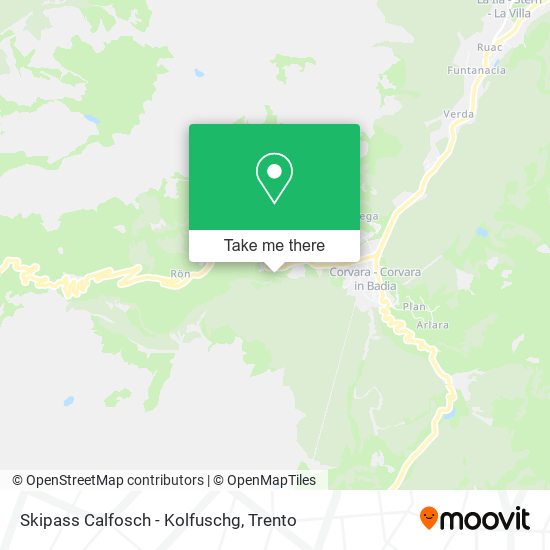 Skipass Calfosch - Kolfuschg map