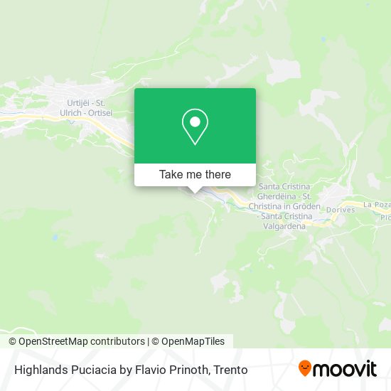 Highlands Puciacia by Flavio Prinoth map