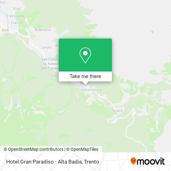 Hotel Gran Paradiso - Alta Badia map