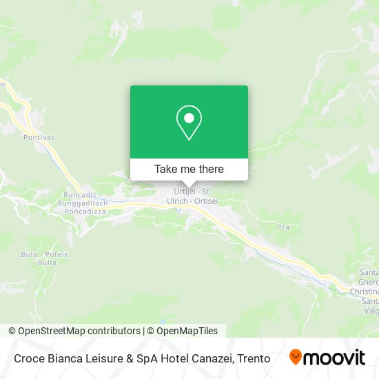 Croce Bianca Leisure & SpA Hotel Canazei map
