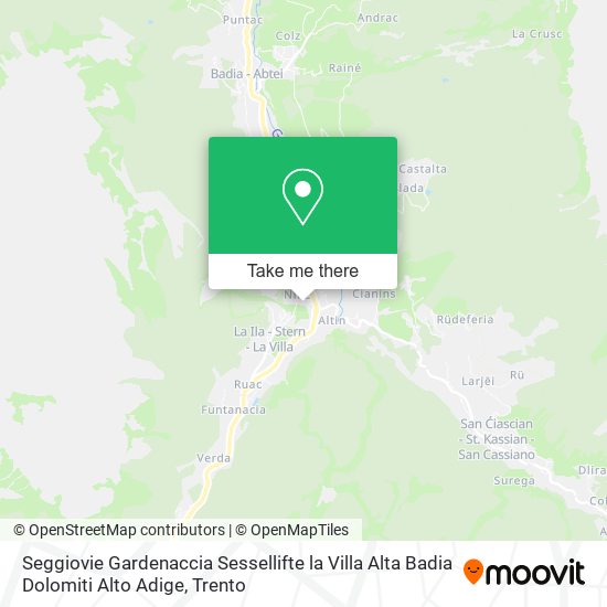 Seggiovie Gardenaccia Sessellifte la Villa Alta Badia Dolomiti Alto Adige map