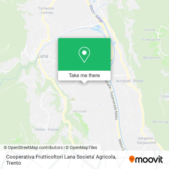 Cooperativa Frutticoltori Lana Societa' Agricola map