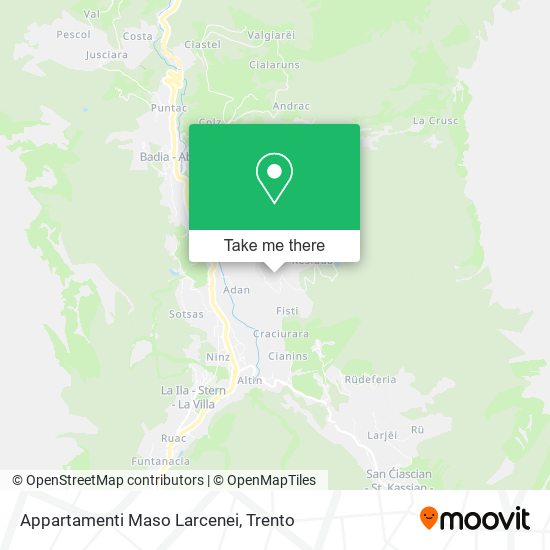 Appartamenti Maso Larcenei map