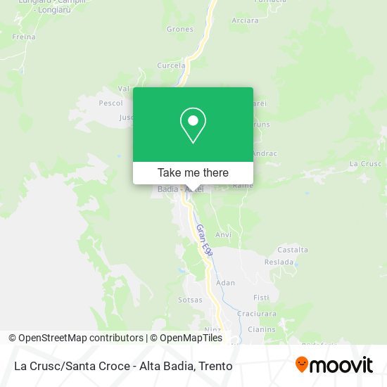 La Crusc / Santa Croce - Alta Badia map