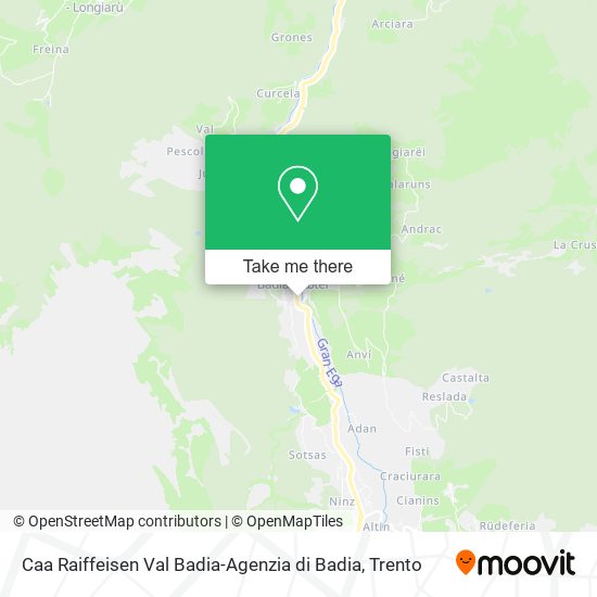 Caa Raiffeisen Val Badia-Agenzia di Badia map