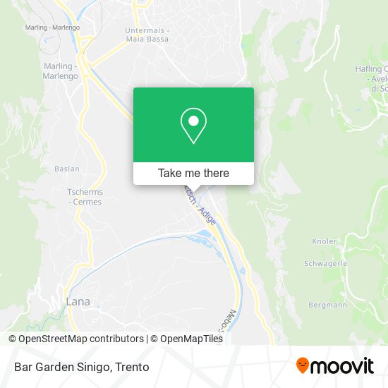 Bar Garden Sinigo map