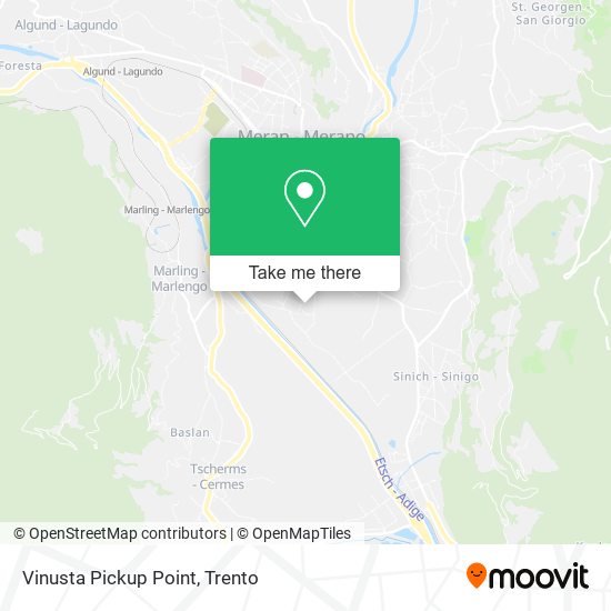 Vinusta Pickup Point map