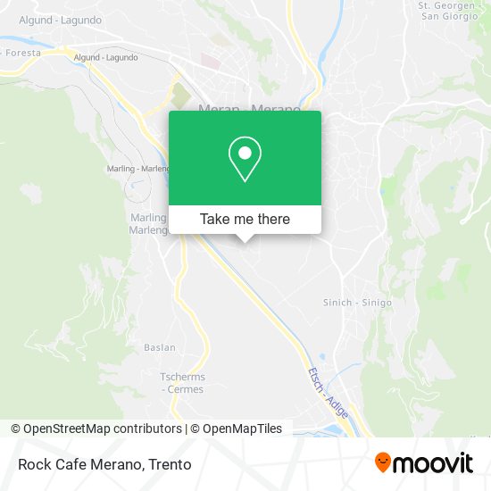 Rock Cafe Merano map