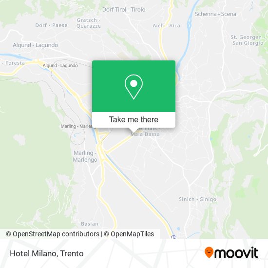 Hotel Milano map