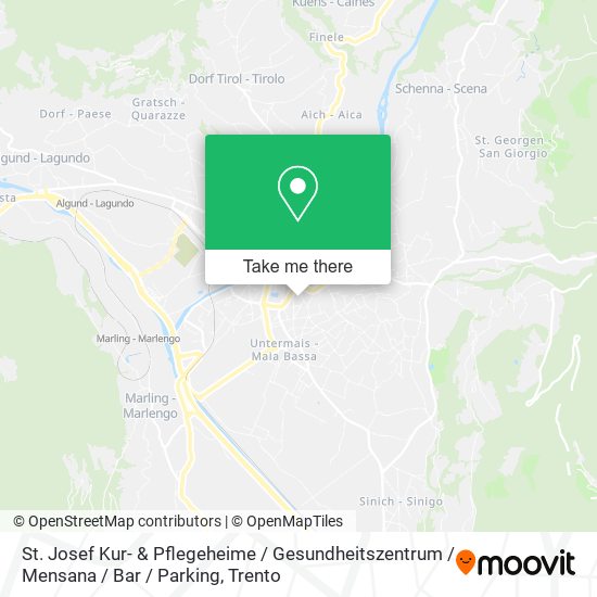 St. Josef Kur- & Pflegeheime / Gesundheitszentrum / Mensana / Bar / Parking map