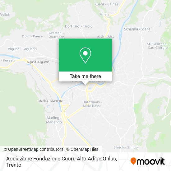 Aociazione Fondazione Cuore Alto Adige Onlus map