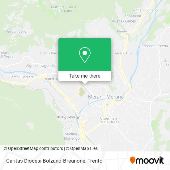 Caritas Diocesi Bolzano-Breanone map