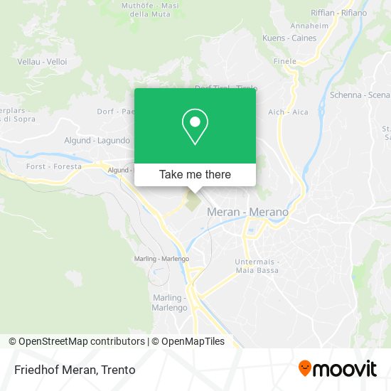 Friedhof Meran map