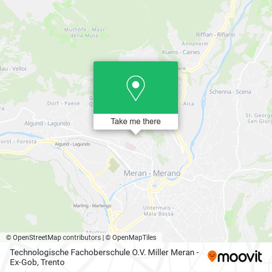 Technologische Fachoberschule O.V. Miller Meran - Ex-Gob map