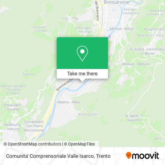 Comunita' Comprensoriale Valle Isarco map