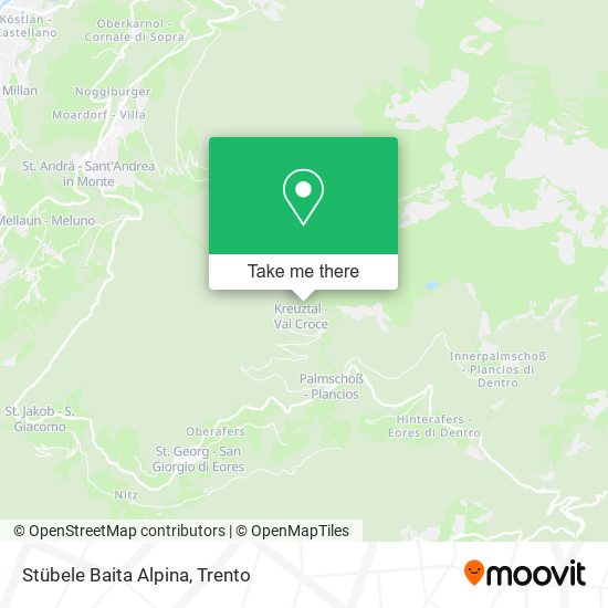 Stübele Baita Alpina map
