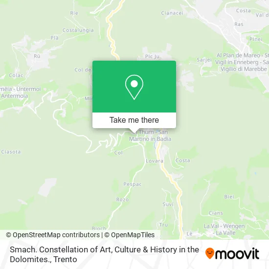 Smach. Constellation of Art, Culture & History in the Dolomites. map