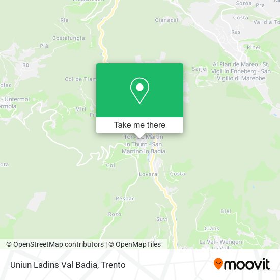 Uniun Ladins Val Badia map