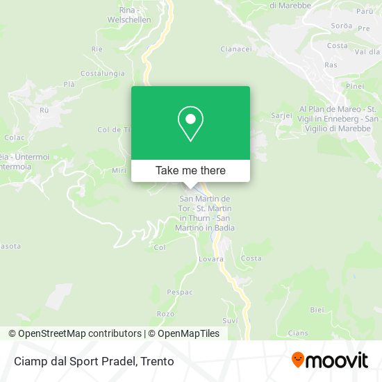 Ciamp dal Sport Pradel map