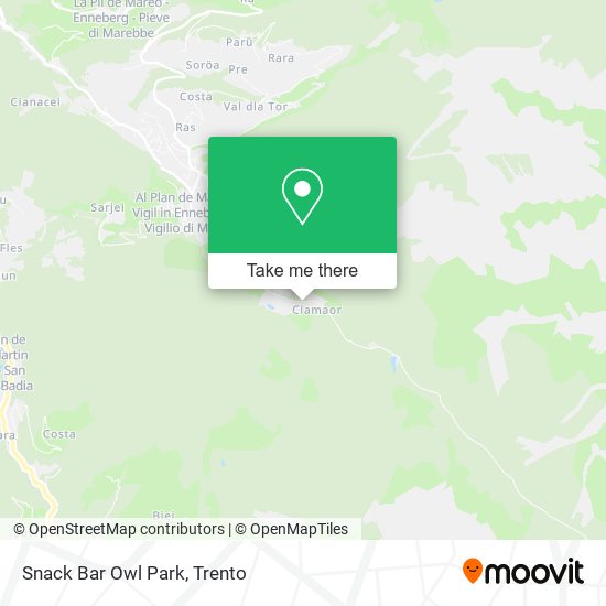 Snack Bar Owl Park map