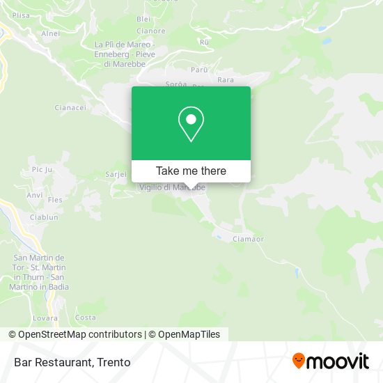 Bar Restaurant map