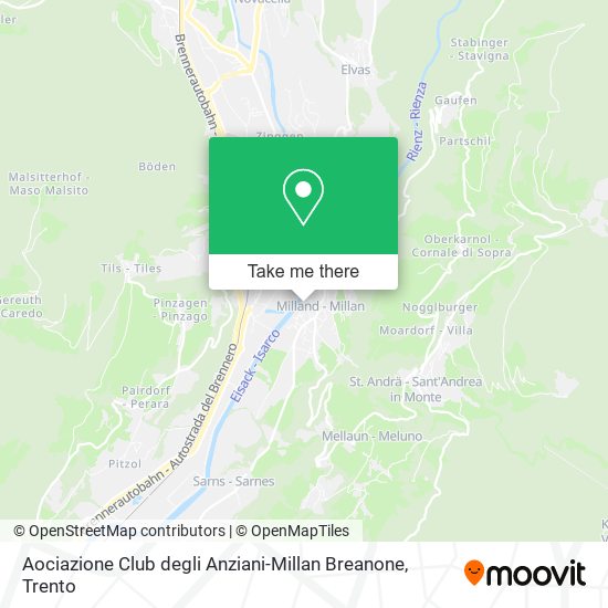 Aociazione Club degli Anziani-Millan Breanone map