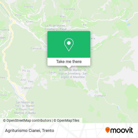 Agriturismo Cianei map