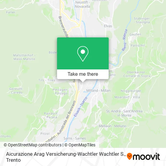Aicurazione Arag Versicherung-Wachtler Wachtler S. map
