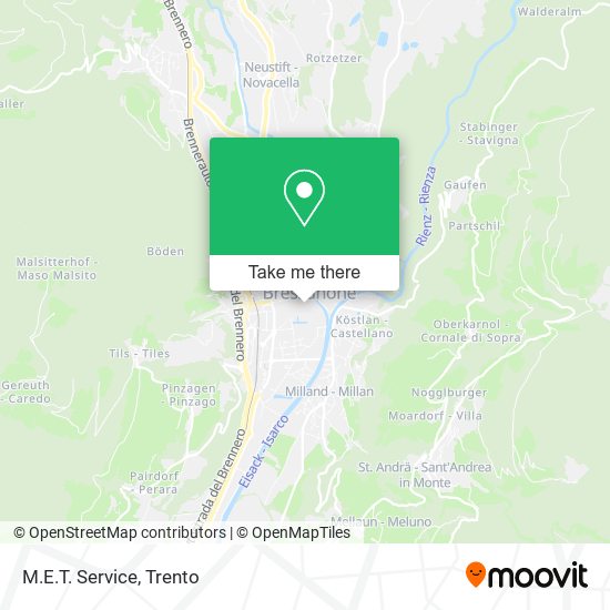 M.E.T. Service map