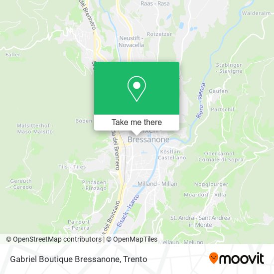 Gabriel Boutique Bressanone map