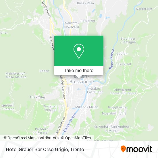 Hotel Grauer Bar Orso Grigio map