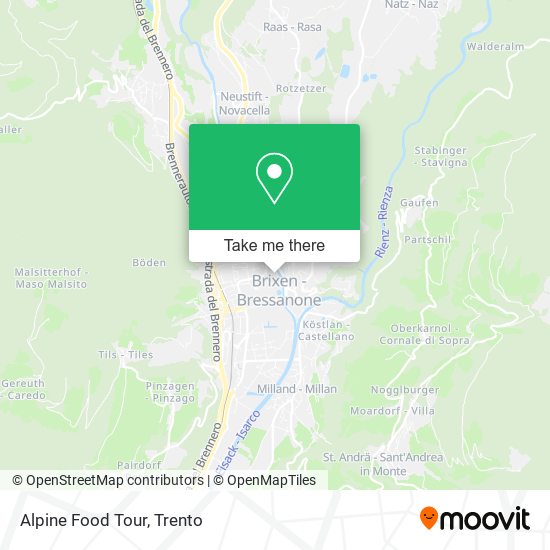 Alpine Food Tour map