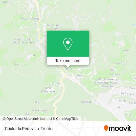 Chalet la Pedevilla map