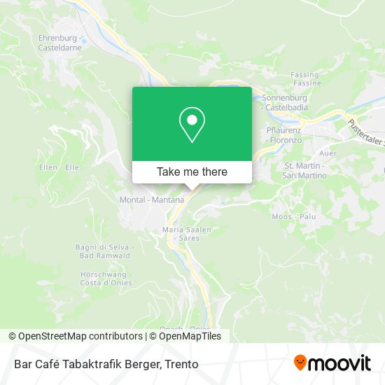 Bar Café Tabaktrafik Berger map